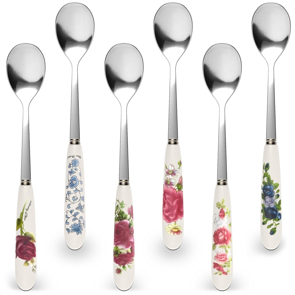 6-Piece Stainless Steel Coffee and Tea Spoons for Tea Party Set