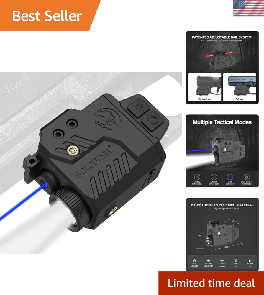 700/ 500lm Tactical Flashlight Compatiable for Full Size and Compact with Rai...