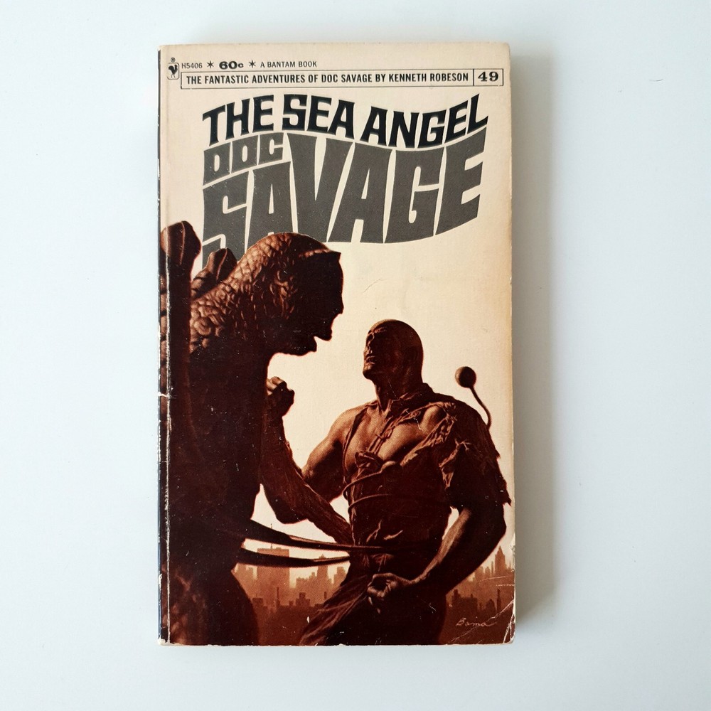 DOC SAVAGE #49 BANTAM 5406 THE SEA ANGEL  by KENNETH ROBESON JAMES BAMA CVR VG