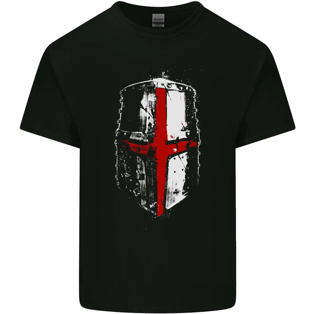 Helmet Gym England Flag St Georges Day Mens Cotton T-Shirt Tee Top