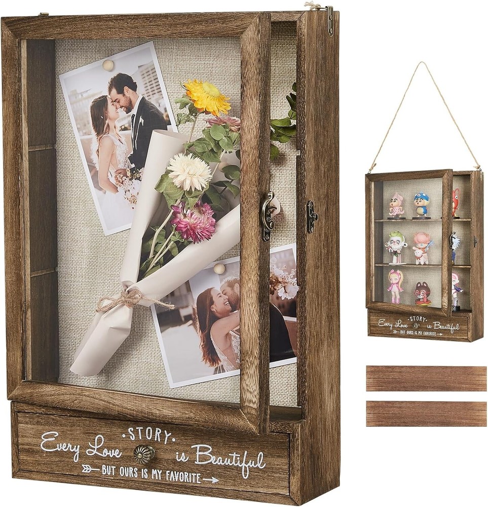11X16 Deep Shadow Box Frame for Displaying Keepsakes with Removable Back