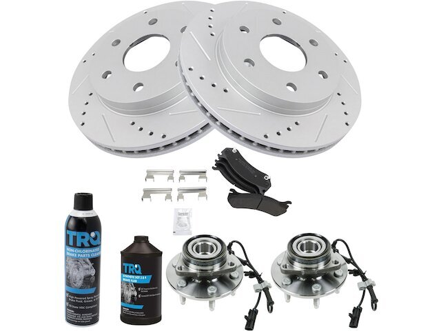 2003-2005 Chevy Express 2500 Front Brake Pad Rotor & Wheel Hub Kit 64ZXXB