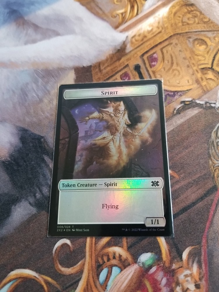 Spirit / Bear Token Foil MTG Double Masters 2022 - Pack Fresh -