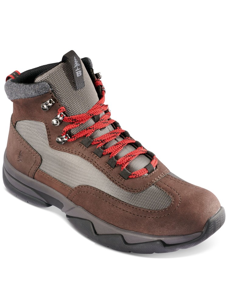 BASS OUTDOOR Mens Brown Field Alpine 2 Round Toe Wedge Hiking Boots 13 M