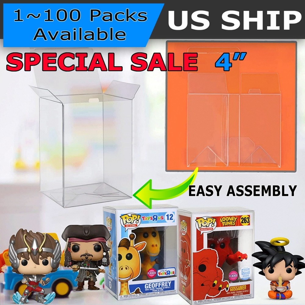 Extra Thick Heavy Duty Clear Plastic Protector Case for Funko Pop 4