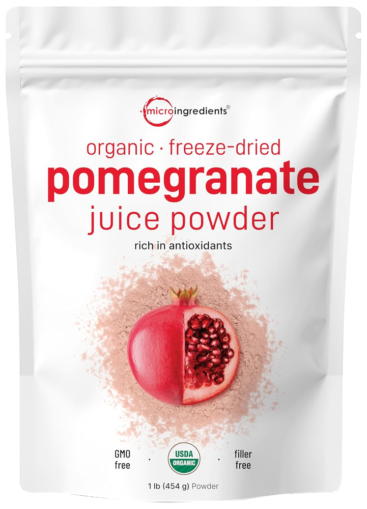 Organic Pomegranate Juice Powder, 1 Pound | 100% Natural Fruit Powder | Freeze D