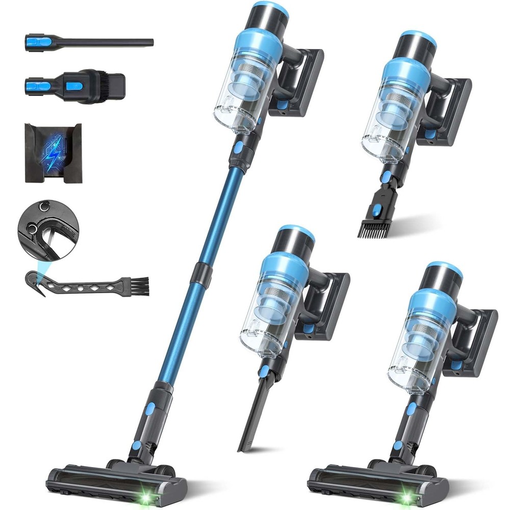 Cordless Vacuum Cleaner, Max 400W 48kPa 65min Cordless Stick Vacuum Cleaner W...