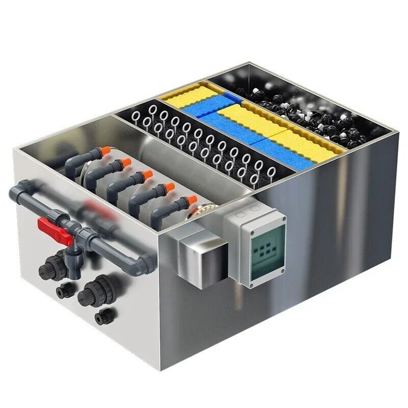 Stainless Steel Fish Pond Filter Drum Microfilter Water Circulation System Koi