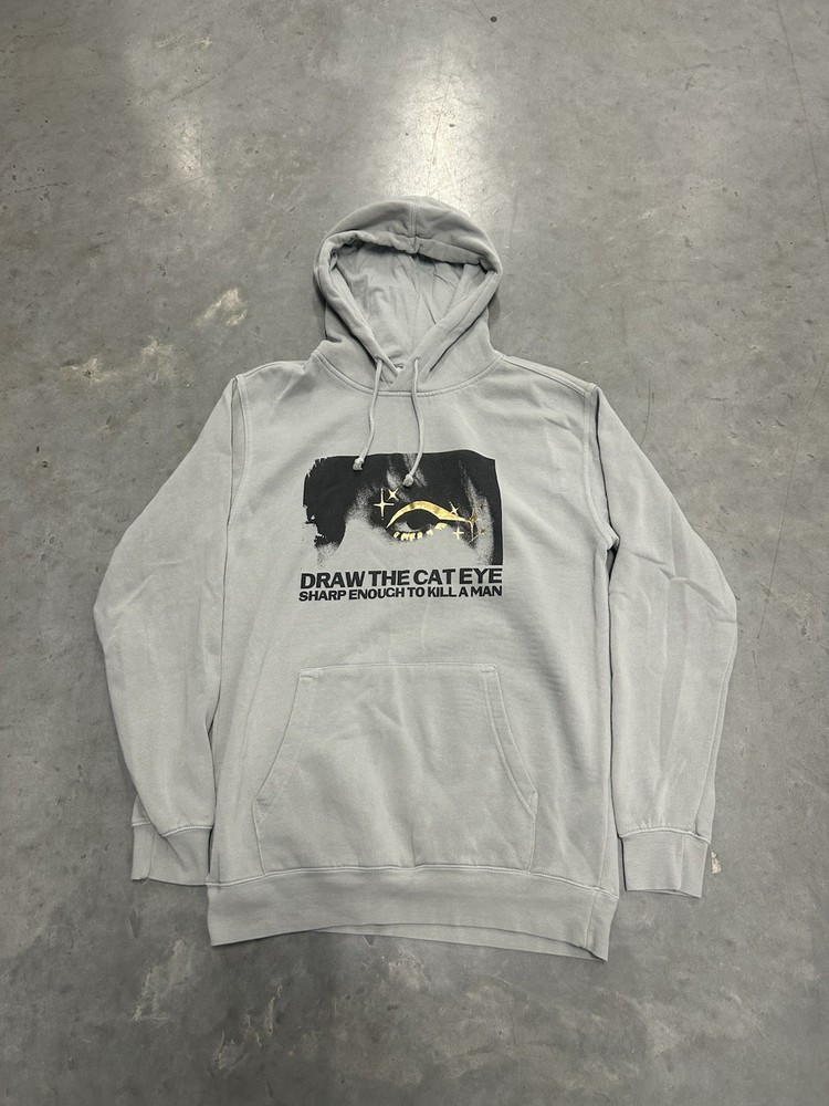 Taylor Swift Midnights Hoodie Gray Cat Eye Design Adult Medium