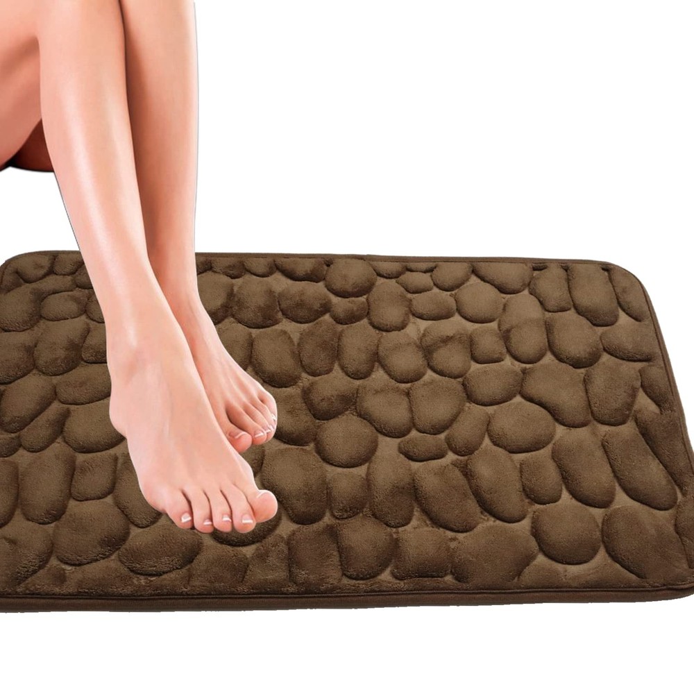 Memory Foam Bathroom Rugs Super Absorbent Soft Non-Slip Bath Mats Quick Dry Comfortable for Shower Floor
