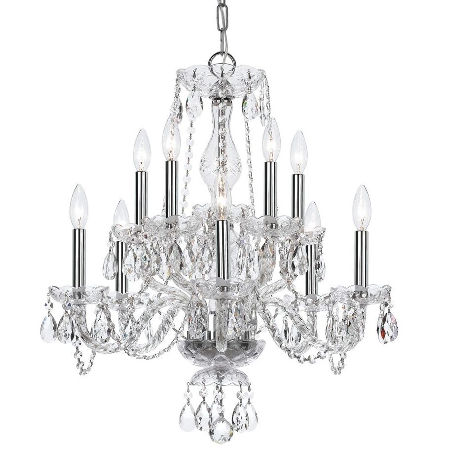10-light Chrome Chandelier Chrome