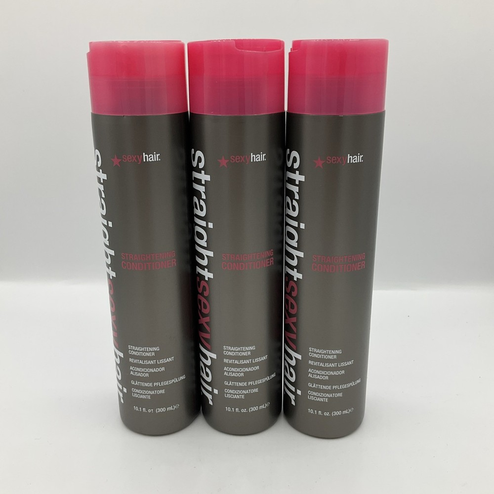 3 PACK. 10.1 oz. Straight Sexy Hair Straightening Conditioner
