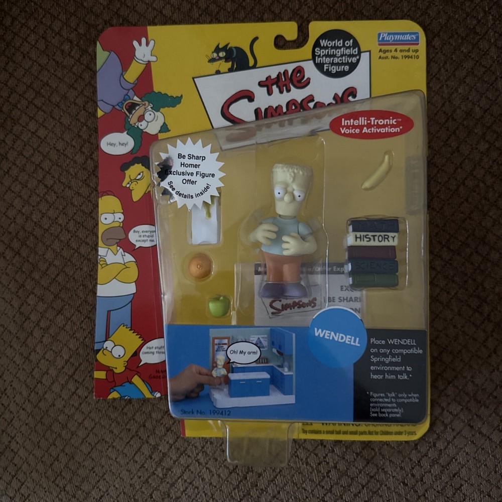 The Simpsons World Of Springfield Wendell Playmates Interactive Figure Series 10