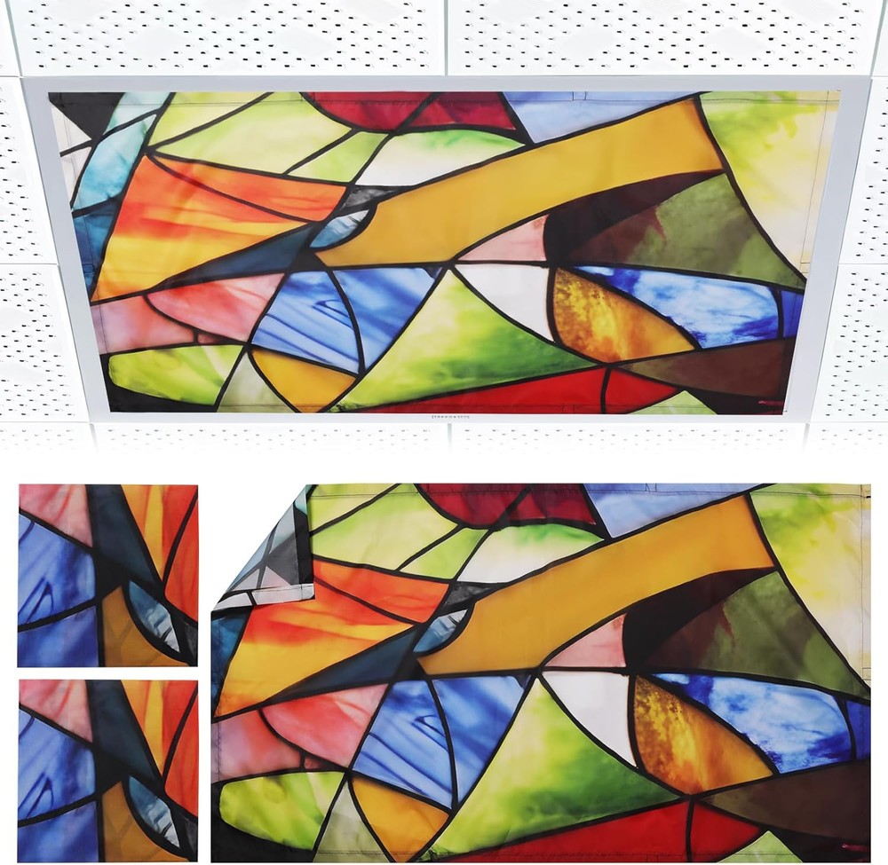 2pcs Fluorescent Light Covers - for Ceiling Lights color art