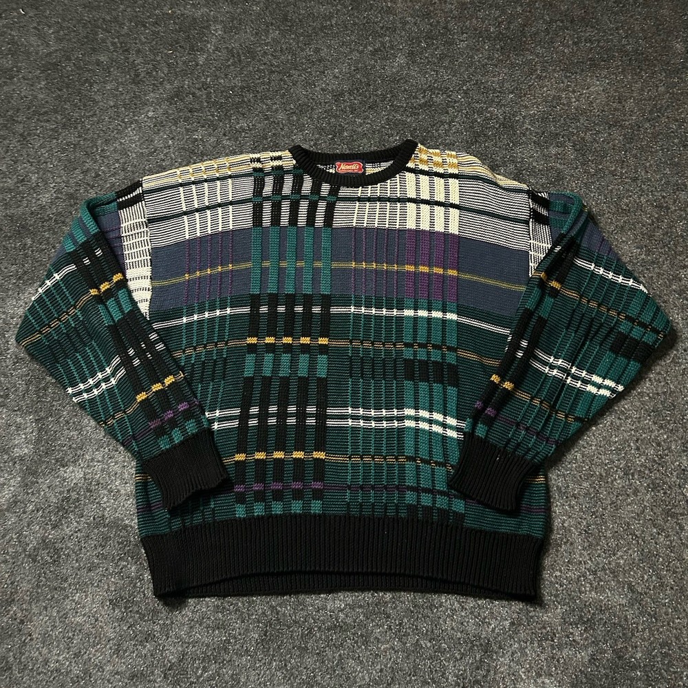 Nowells 90s Striped Sweater Men Large Multicolor