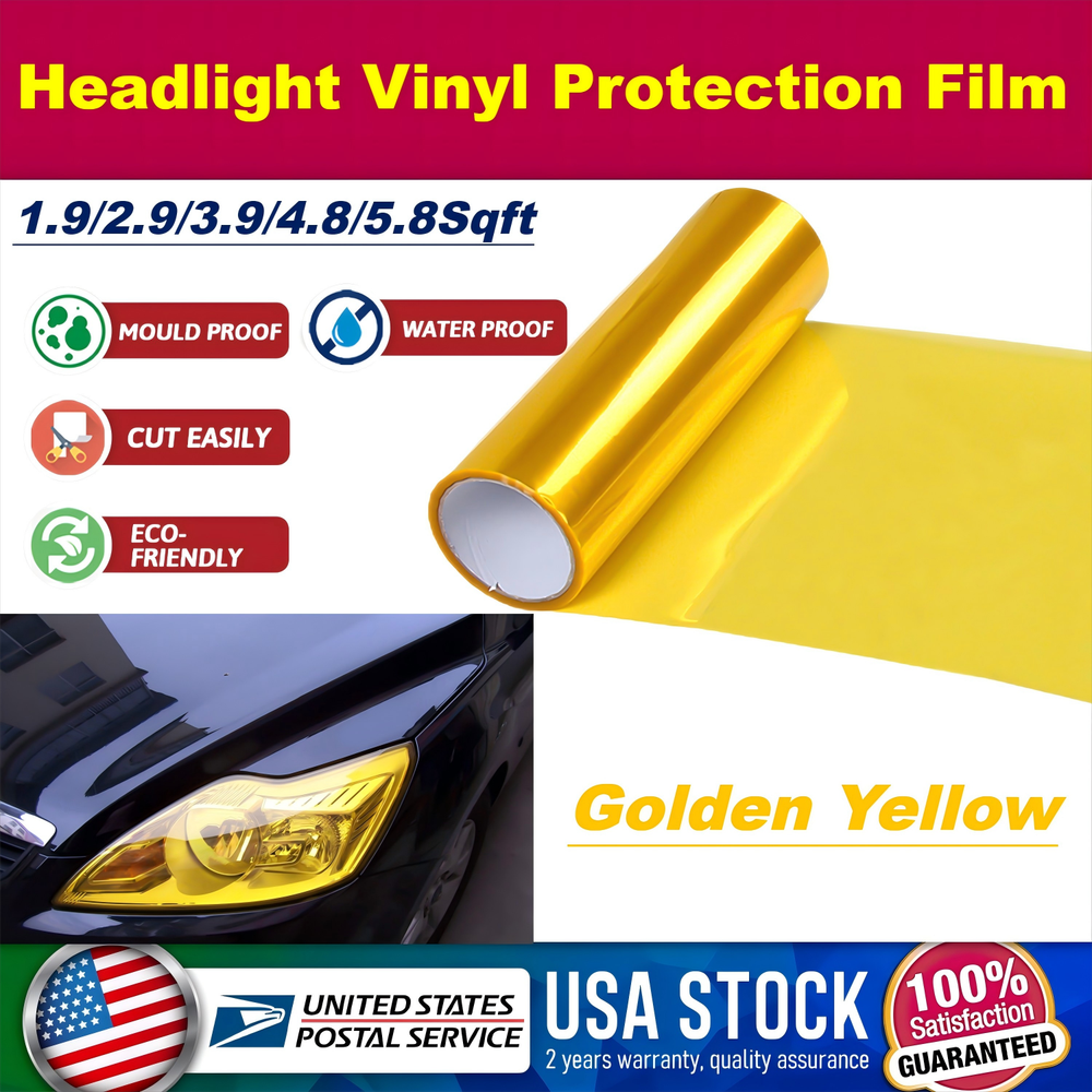 Car Headlight Taillight Fog Light Sticker Tint Protector Film Vinyl Wrap Decals