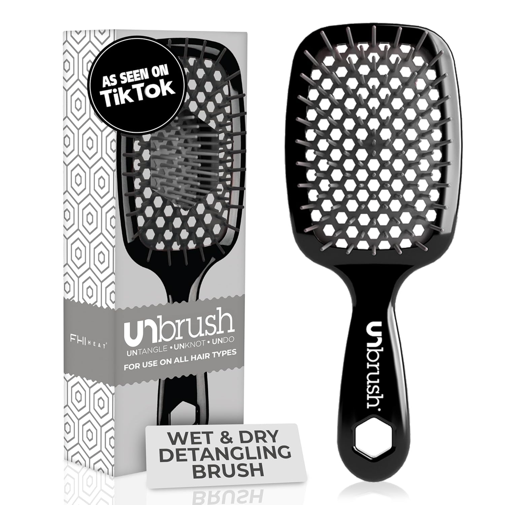 Unbrush Detangling Brush for Pain-Free Brushing on All Wet or Dry Hair Types — D