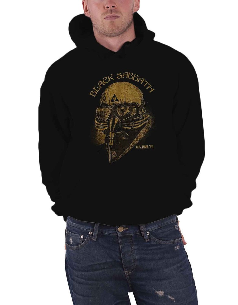 Black Sabbath Hoodie US Tour 78 Band Logo new Official Mens Black Pullover Size