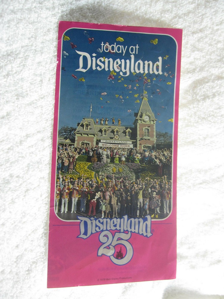 1979 vtg Disneyland 25th Anniv folder pamplet brochure  original Disney 1970's