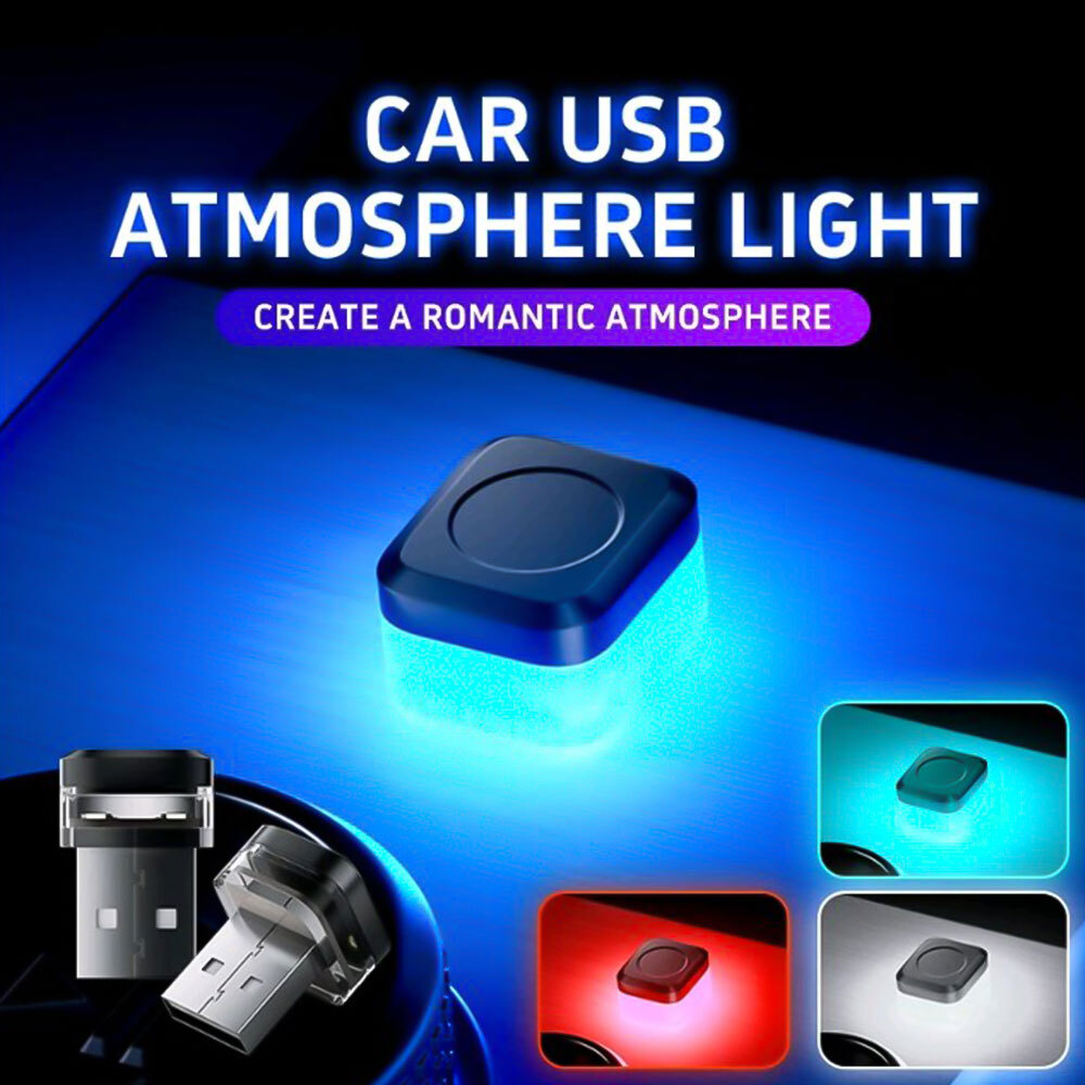 1x USB Mini LED Car Interior Neon Atmosphere Light Ambient Lamp Bulb Accessories