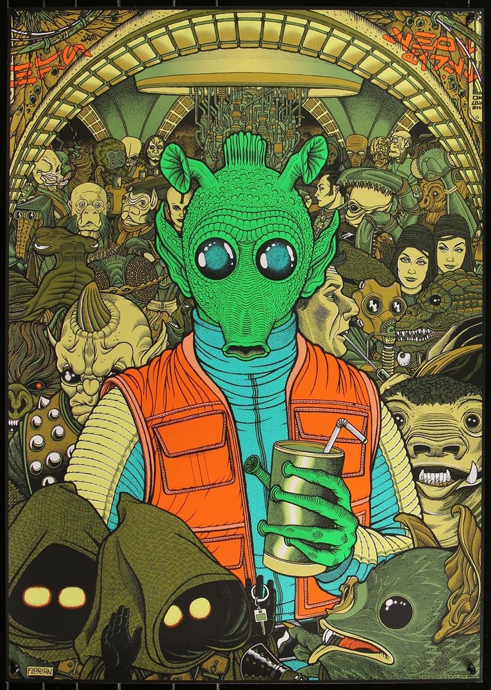 Star Wars Florian Bertmer Screen Print 196/400 Mondo Alamo Movie Poster Art