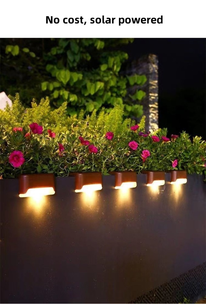 Outdoor Solar Lights for Garden Yard Deck Stairs Waterproof Step Lamp  