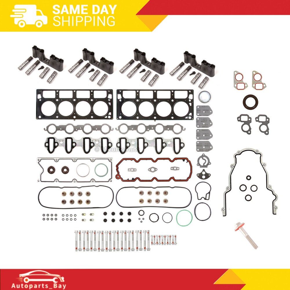 GM 5.3 AFM Lifter Replacement Kit Head Gasket Set, Head Bolts Lifters , Guides