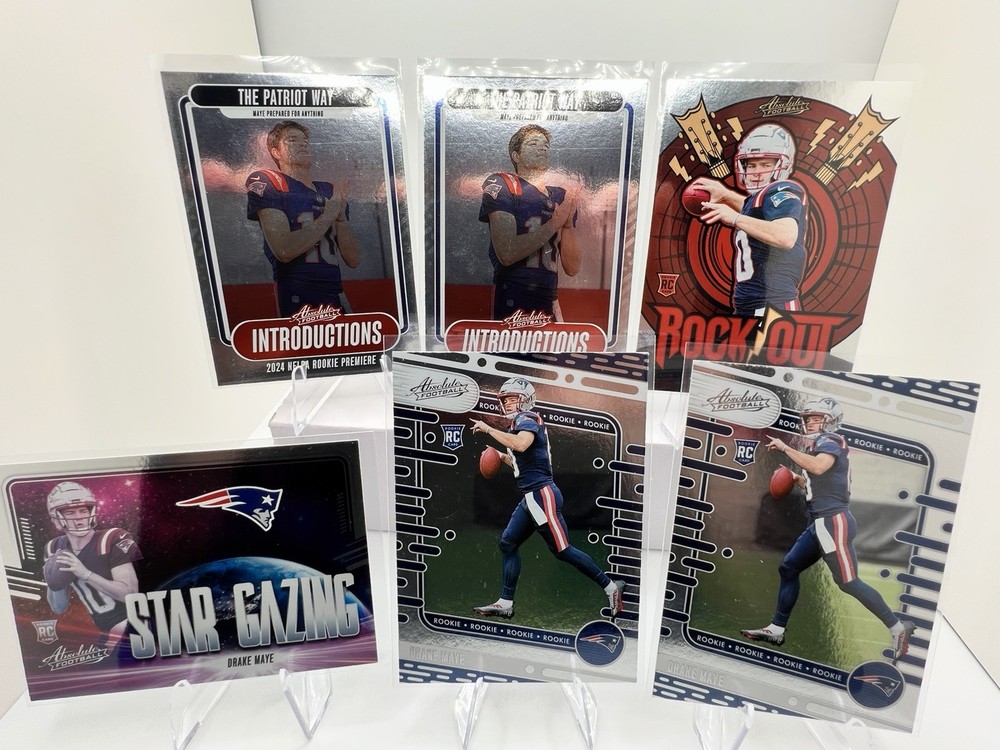 2024 Panini Absolute - Drake Maye RC 6-Card Lot - #I-DME, #103, #SG-DME, #RO-DME
