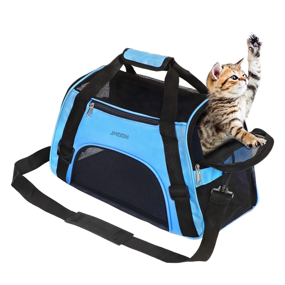 JMOON Foldable Airline Approved Soft Pet Carrier for Cats and Dogs