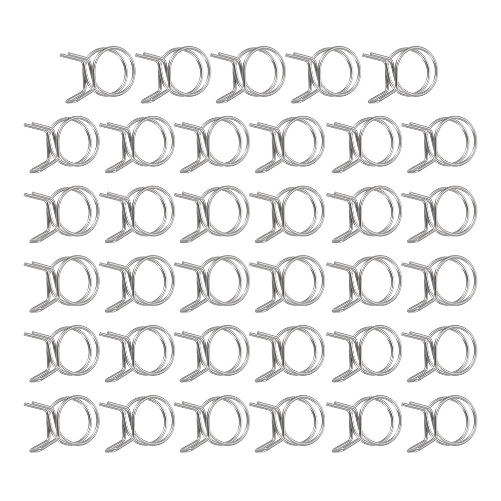 30Pcs 19mm/0.75inch Double Wire Spring Hose Clamp, Adjustable Spring Clips