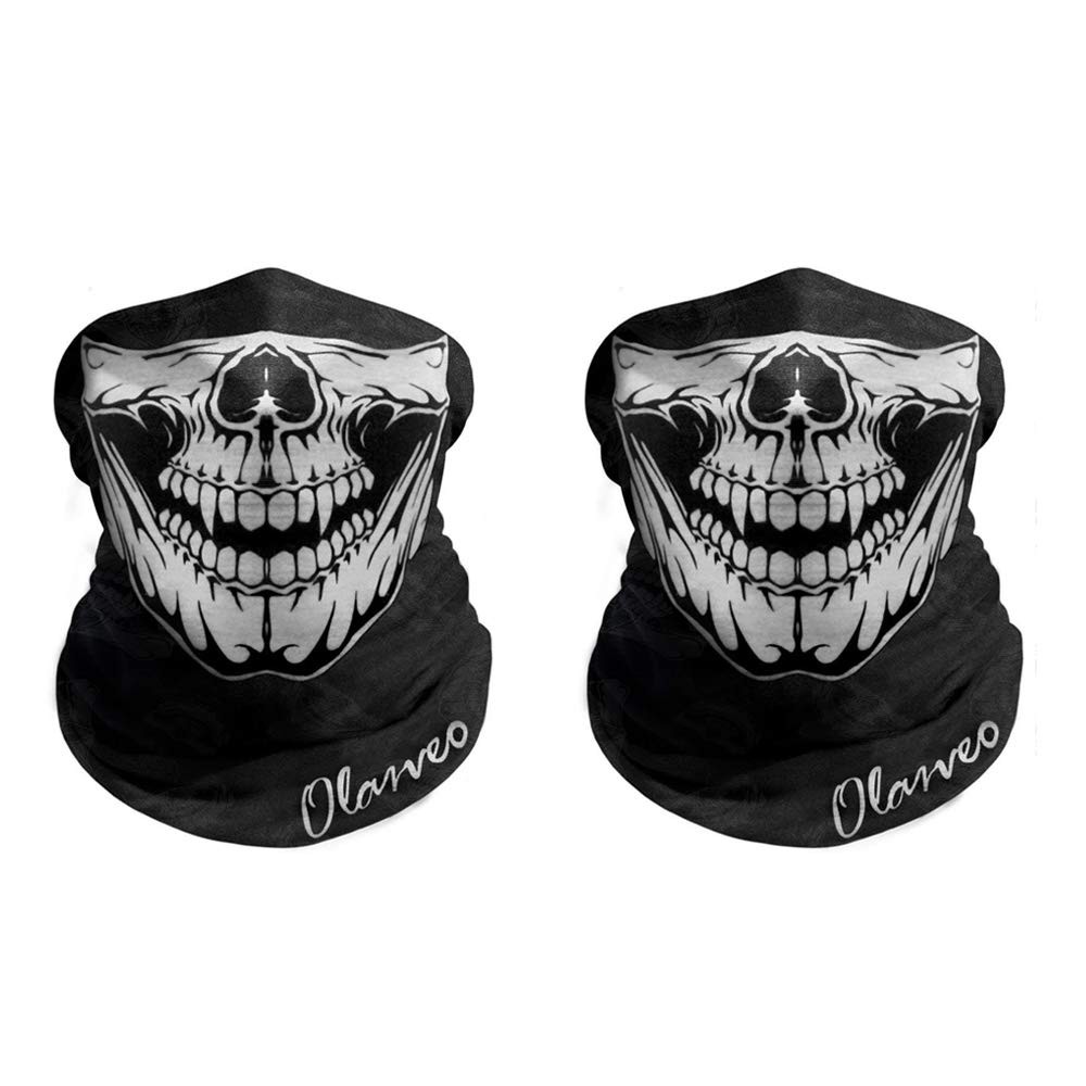 Skull Print Windproof Breathable Unisex Face Mask Bandana Scarf
