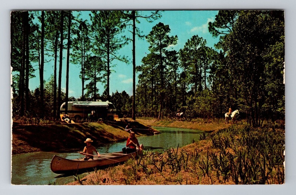 Vintage 1971 Walt Disney World Fort Wilderness Orlando Florida Postcard