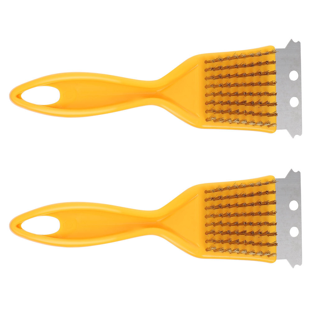 2 Pcs Dish Scrubber Bbq Grill Brush Equipment Barbecue Tool