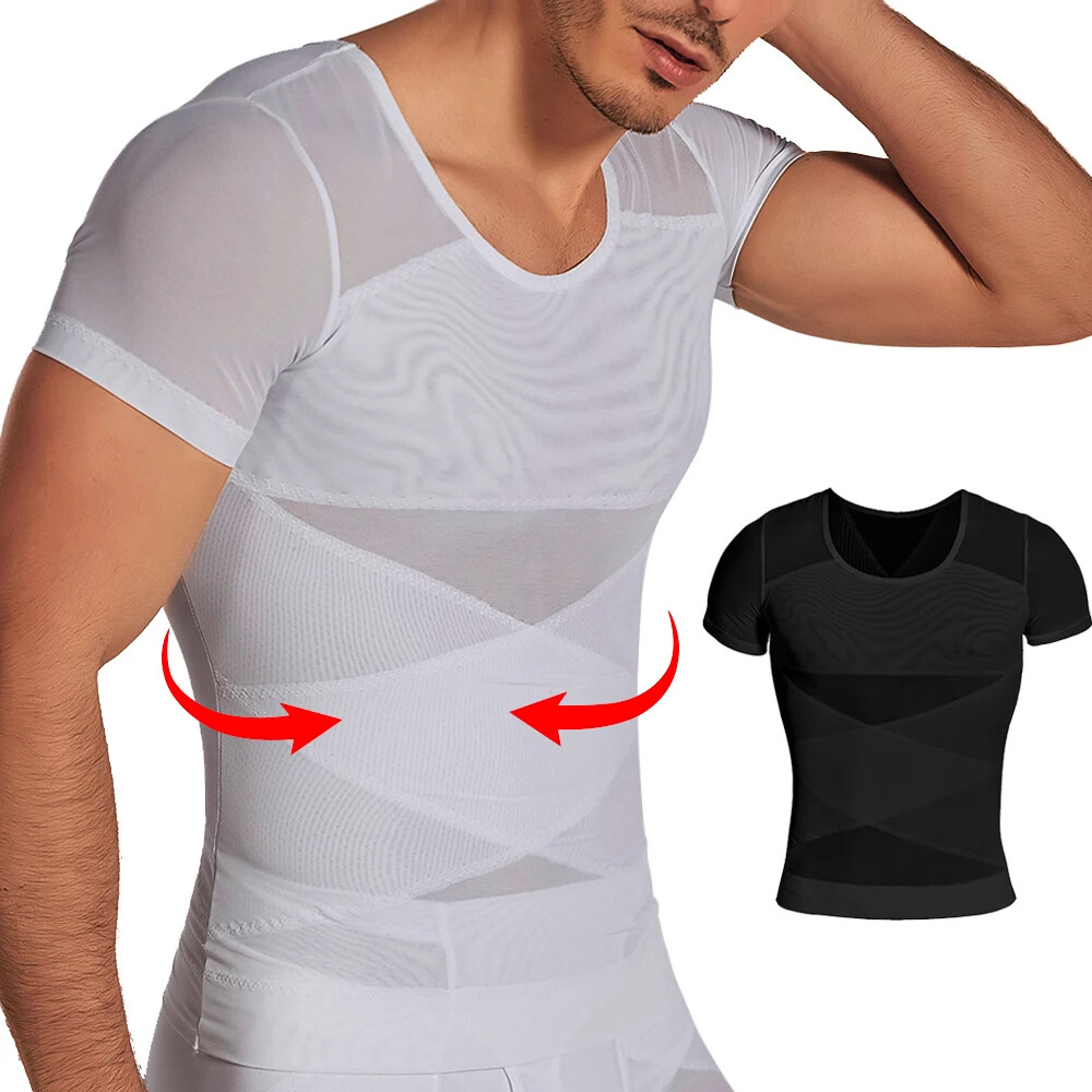 Hot Selling Men Mesh Body Shaper Slimming Tank Top for Abdomen Control
