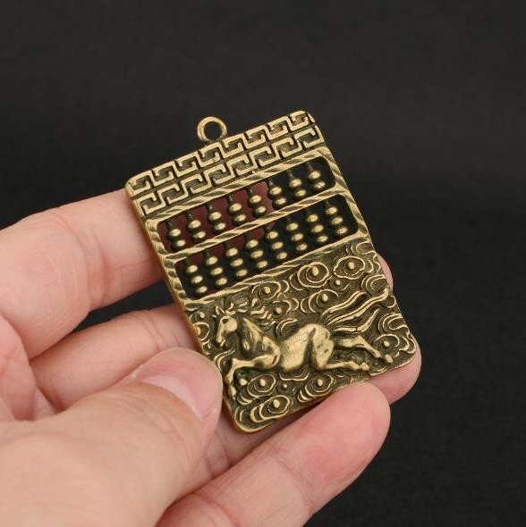 Rare Chinese Art Old Brass Toys Horse Pendant Statue Figure Pet Antique Ornament