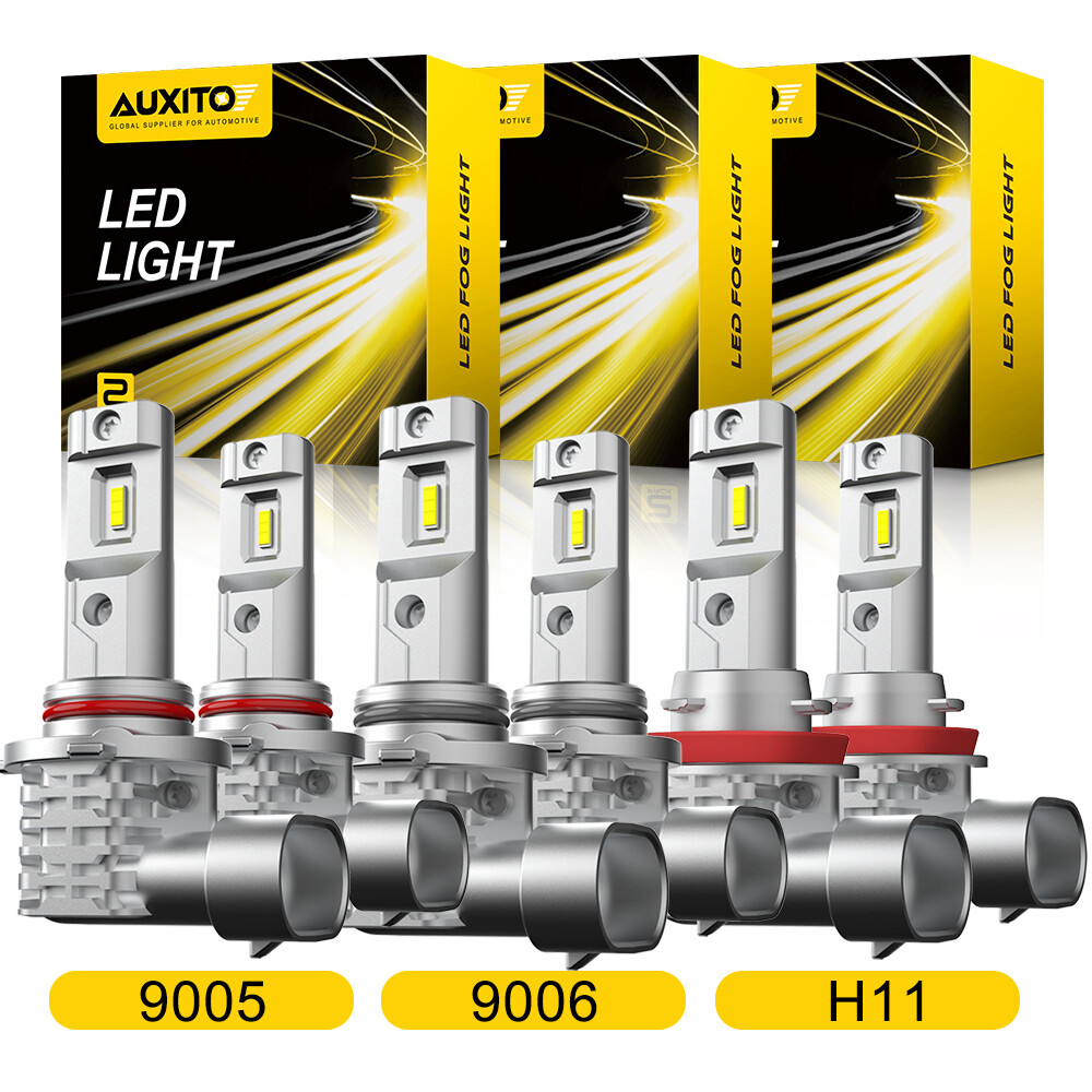 AUXITO Combo 9005+9006+H11 LED Headlight High Low Beam Fog Light White CANBUS X6