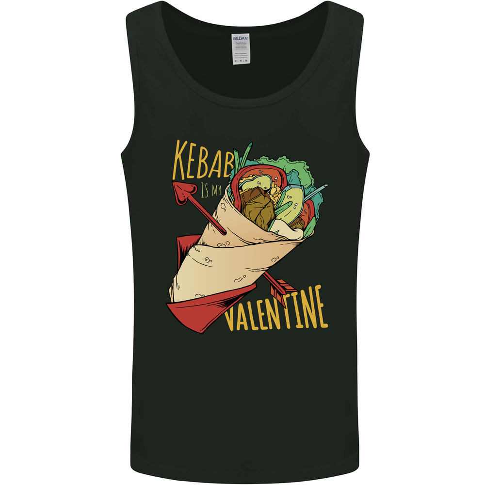 Anti Valentines Day Singles Day Kebab Mens Vest Tank Top