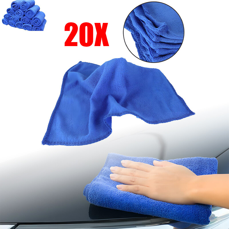 20X Ultra-Soft Microfiber Car Polishing Towels for Scratch-Free Detailing