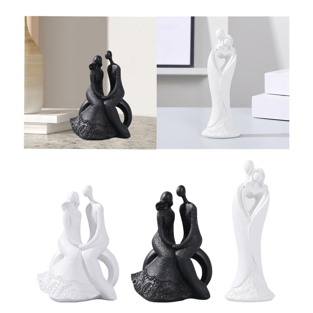 Couple Statue Abstract Collectible Couple Figure for Living Room Table Decor