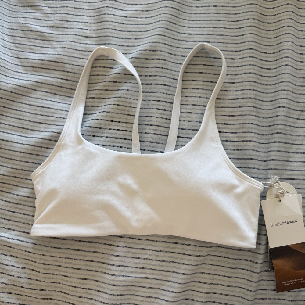 Vuori Yosemite Strappy Back Sports Bra White NWT