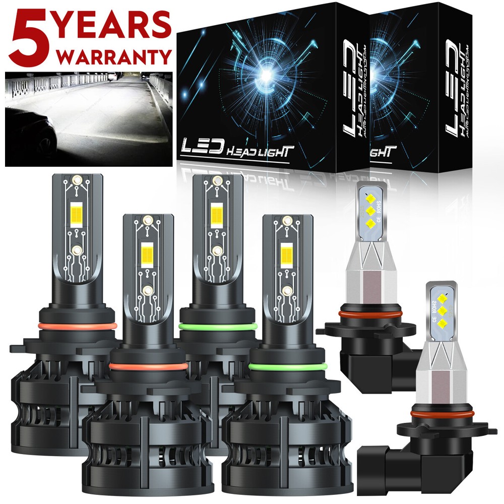 1999-2004 Jeep Grand Cherokee 6x LED Headlight Bulbs High Low Beam Fog Lights Z8QC