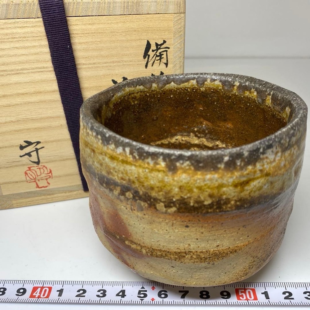 Tea Utensils Good quality Takumori Bizen bowl same box diameter approx cm East N