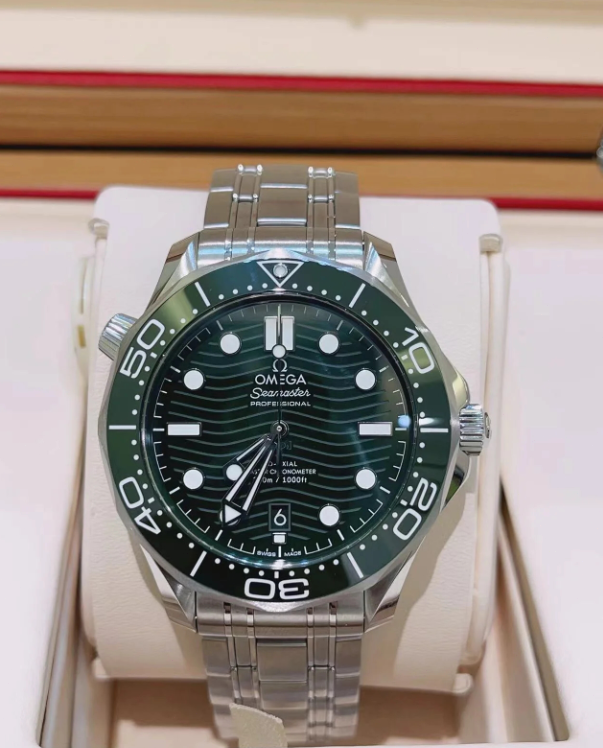 Omega Seamaster 300M 42mm green dial stainless steel bracelet