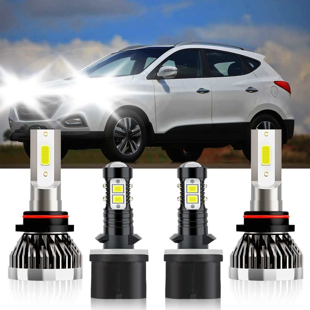 For Hyundai ix35 2015-2015 9012HIR2+880 LED Headlight+Fog Light Bulb Combo 6000K