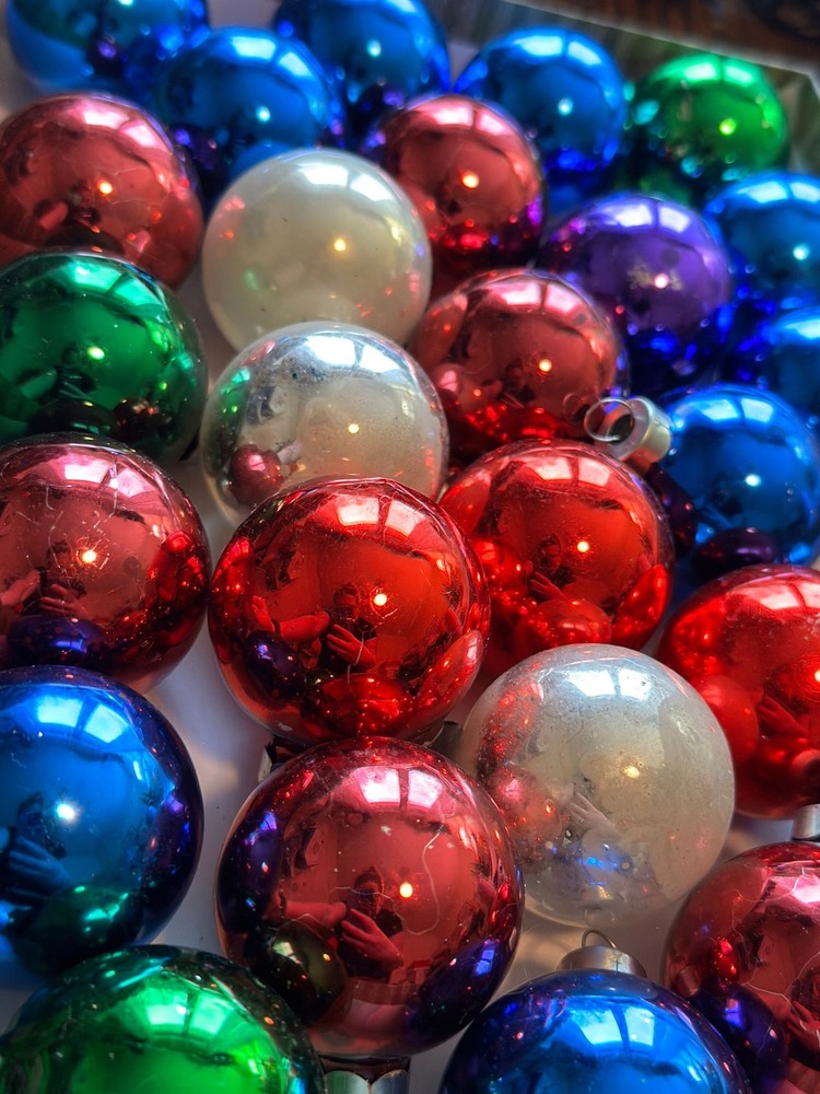 Vintage Christmas Ornament Set of 5