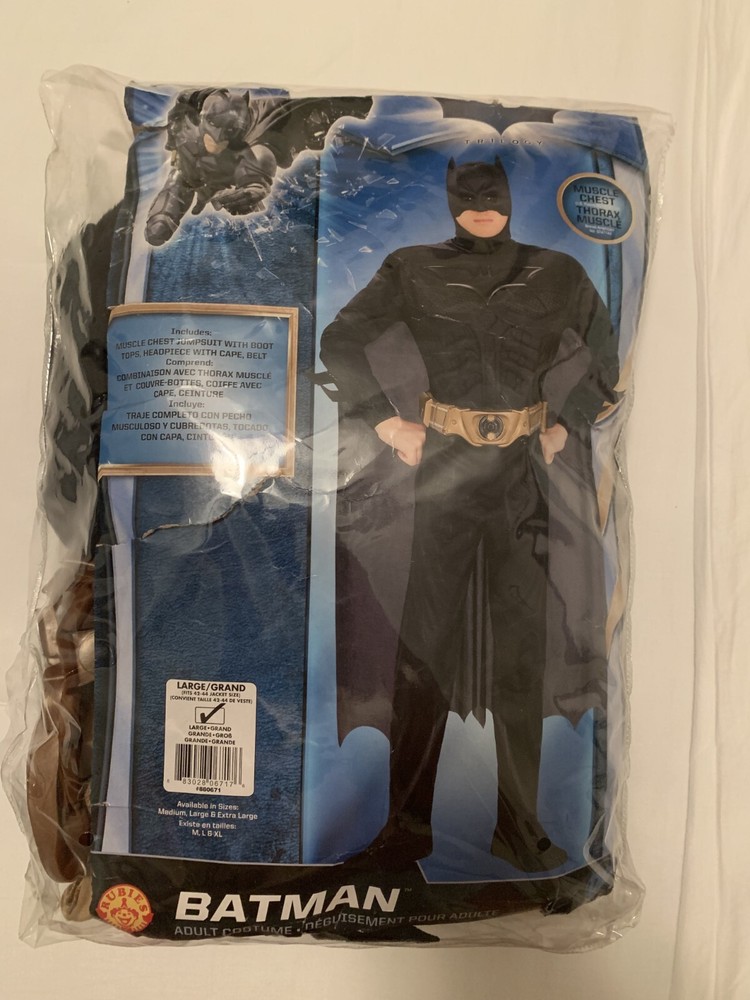 Batman The Dark Knight Rises Muscle Chest Men's Adult Large Halloween Costume