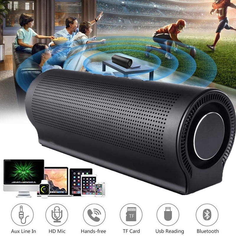Portable Bluetooth Speaker with Super Bass Hifi Stereo Subwoofer Wireless Boombox
