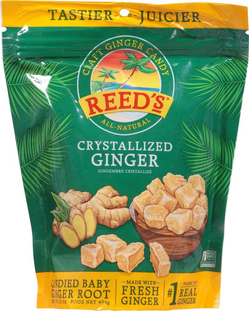Reeds Crystallized Ginger Candy 16oz Pack of 6