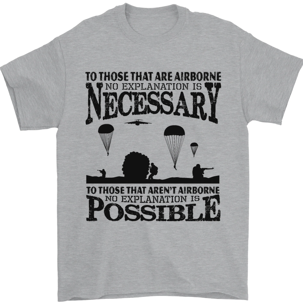 To Those Airborne Paras Parachute Regiment Mens T-Shirt 100% Cotton