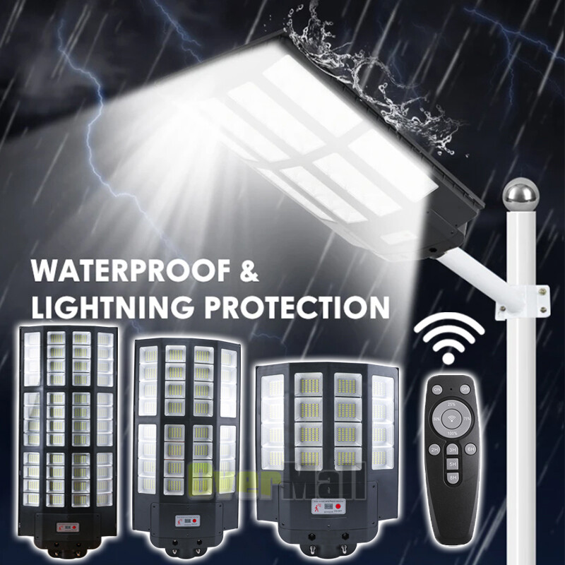 99000000LM LED Solar Street Light Commercial Dusk To Dawn Outdoor Road Wall Lamp